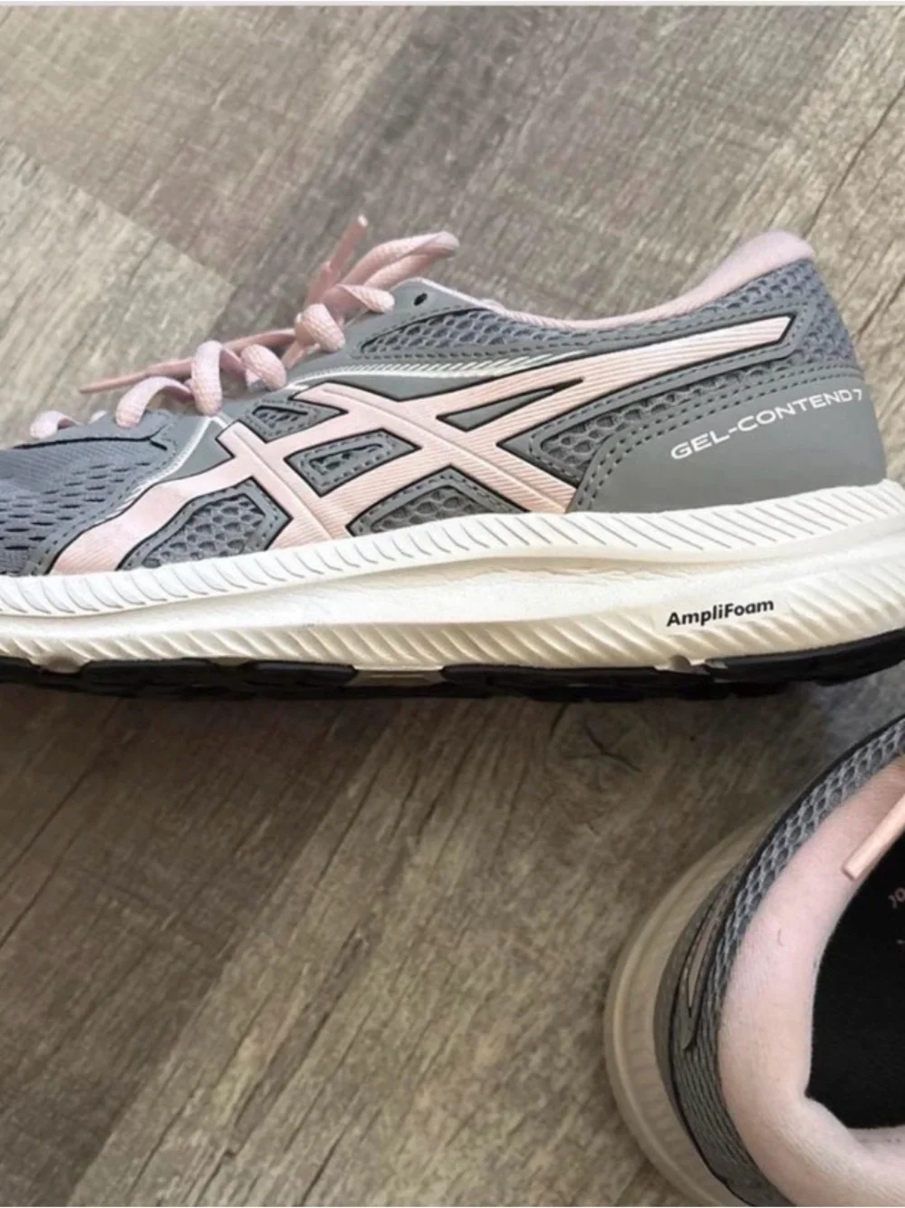 Asics Gray and Pink Women's Running Shoes